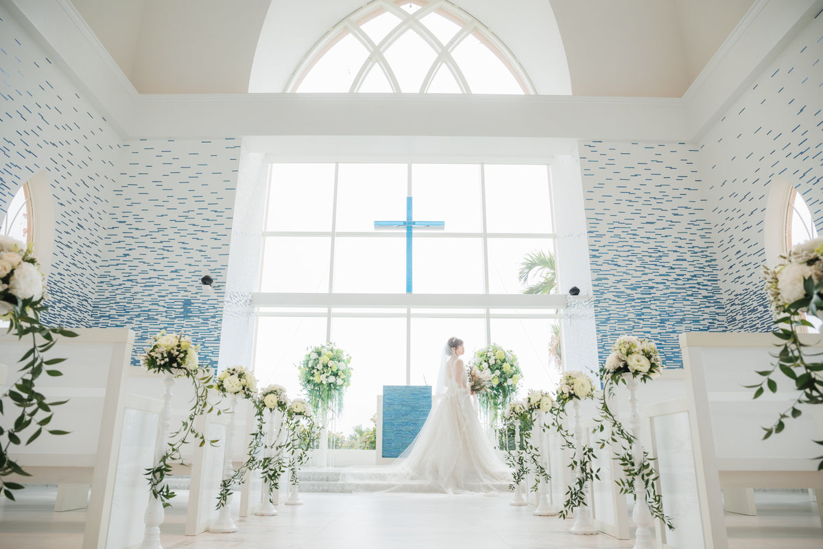 沖縄 シギラミラージュベイサイドチャペル リアルウェディング1479000 4月11日 11:00式