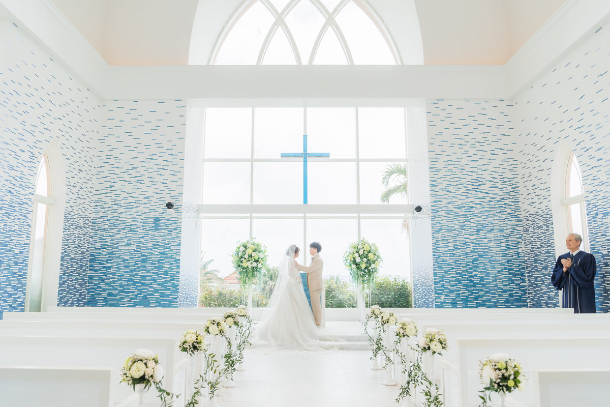 沖縄 シギラミラージュベイサイドチャペル リアルウェディング1479000 4月11日 11:00式