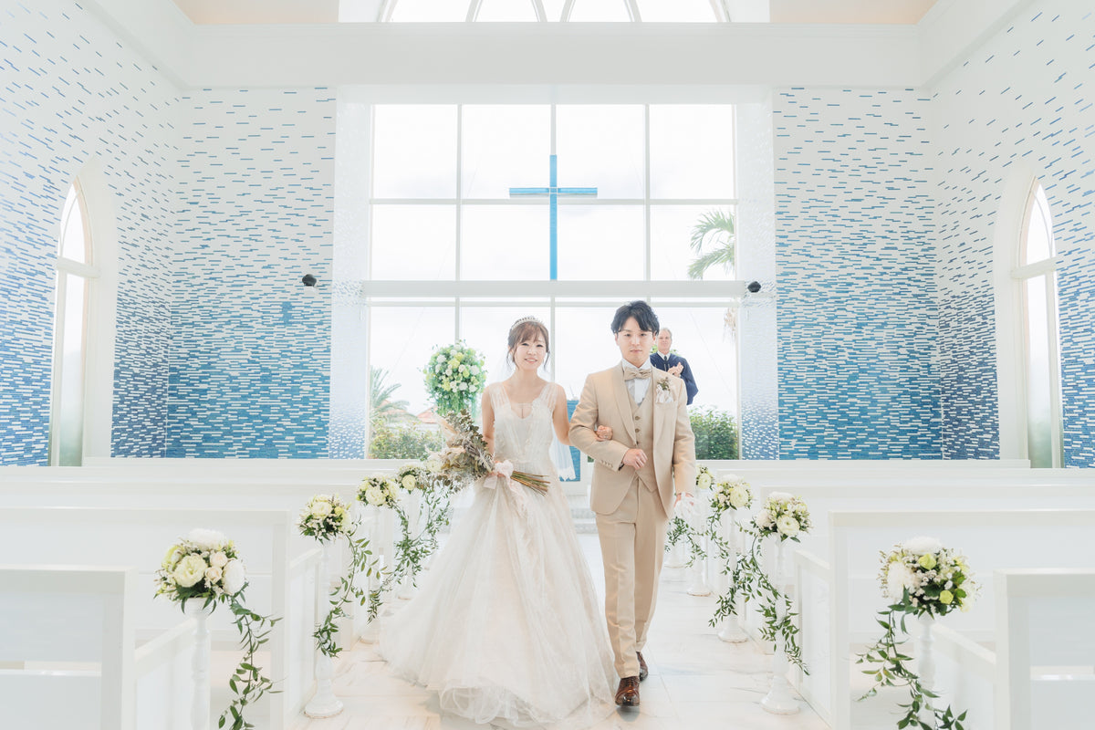 沖縄 シギラミラージュベイサイドチャペル リアルウェディング1479000 4月11日 11:00式