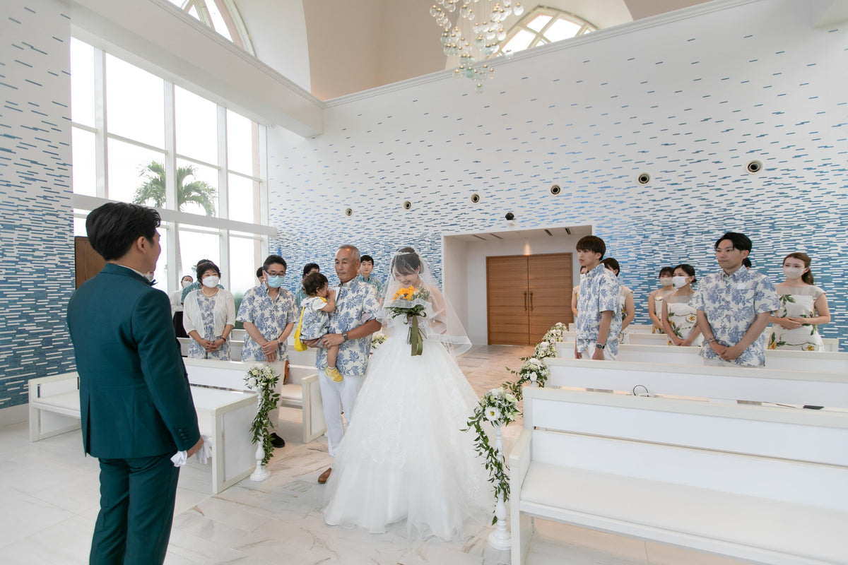 沖縄 シギラミラージュベイサイドチャペル リアルウェディング1486104 8月12日 13:00式