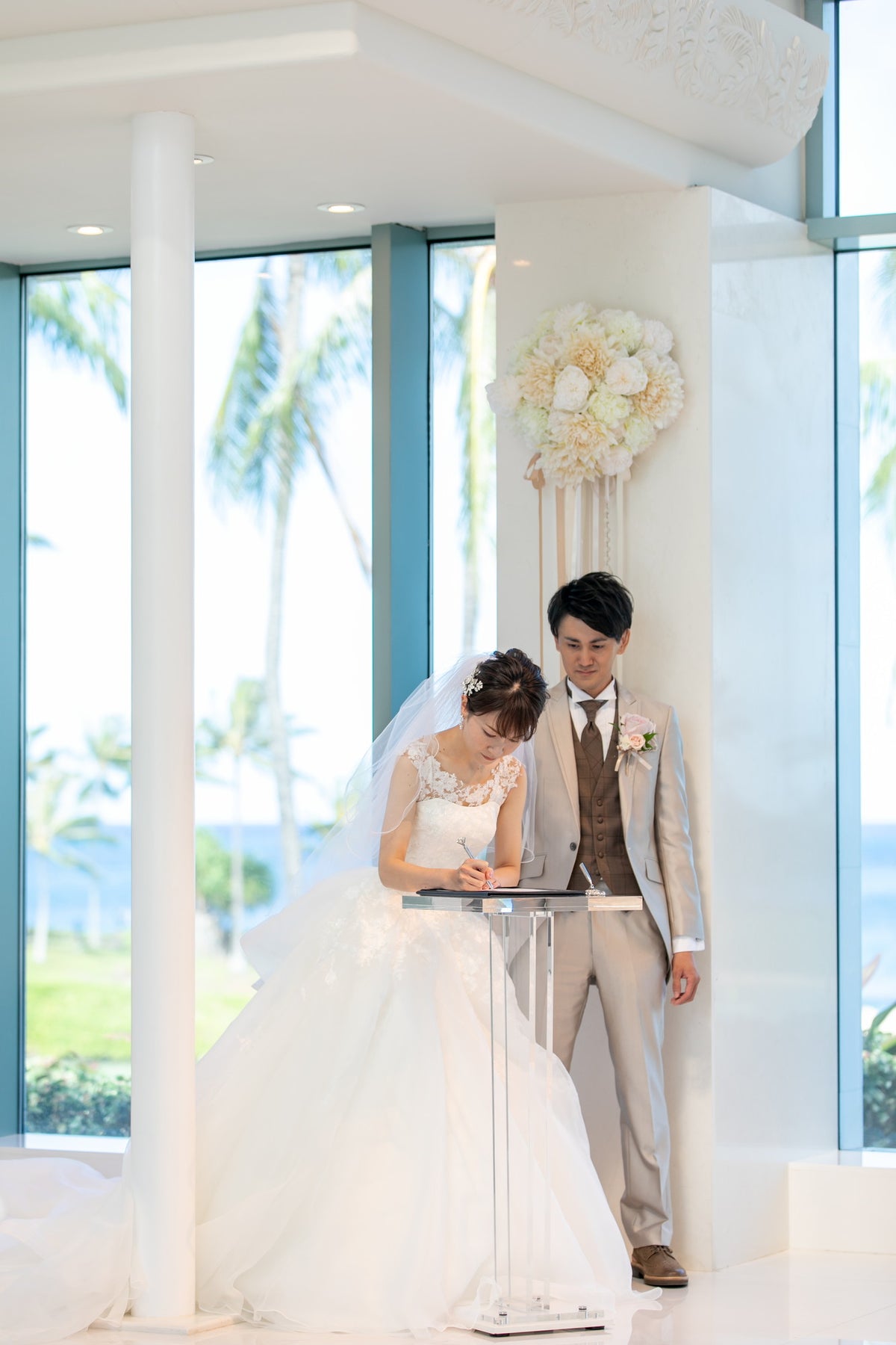 ハワイ コオリナ・チャペル・プレイス・オブ・ジョイ リアルウェディング 1458795 7月9日 9:00式