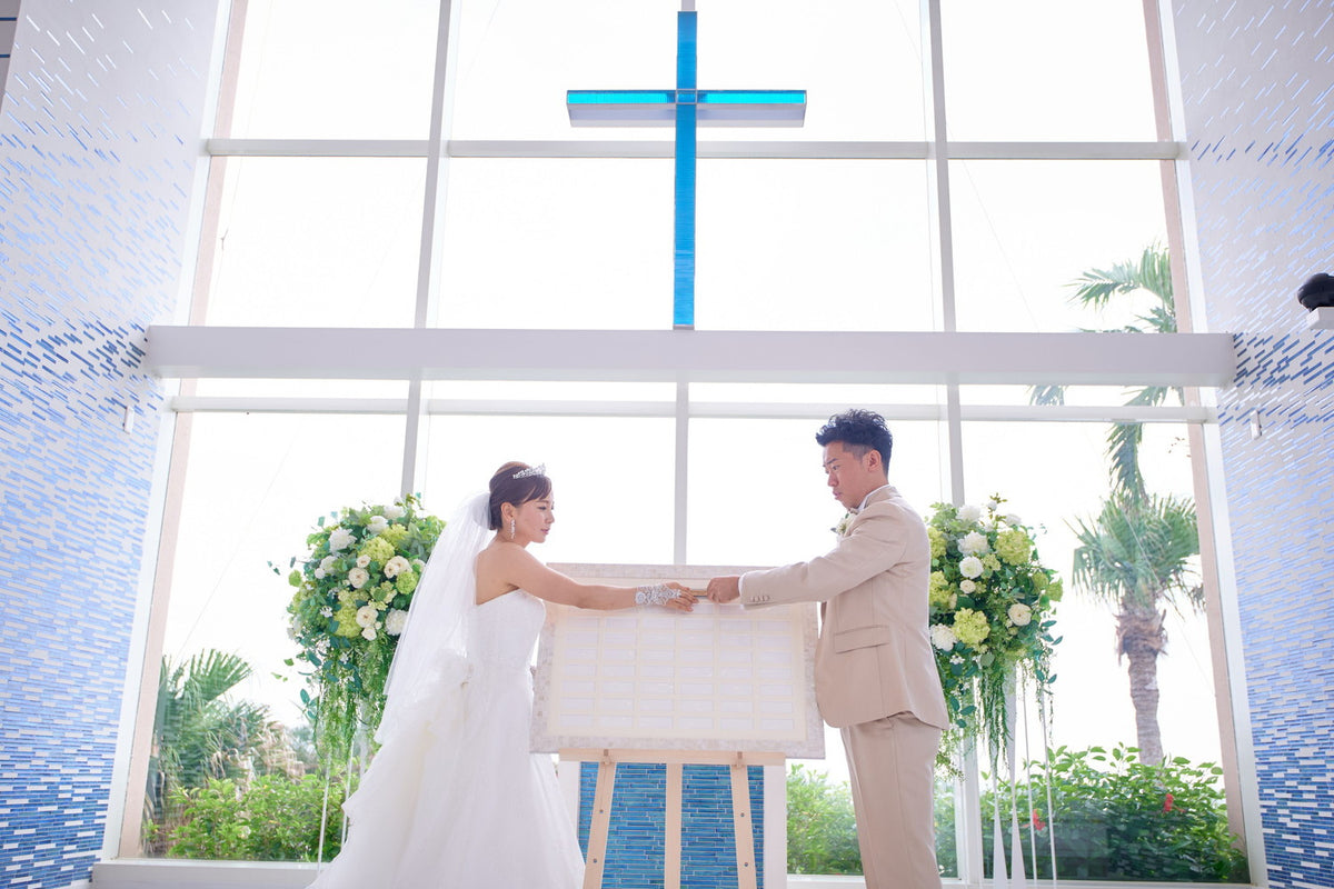 沖縄 シギラミラージュベイサイドチャペル リアルウェディング1467953 9月28日 11:00式