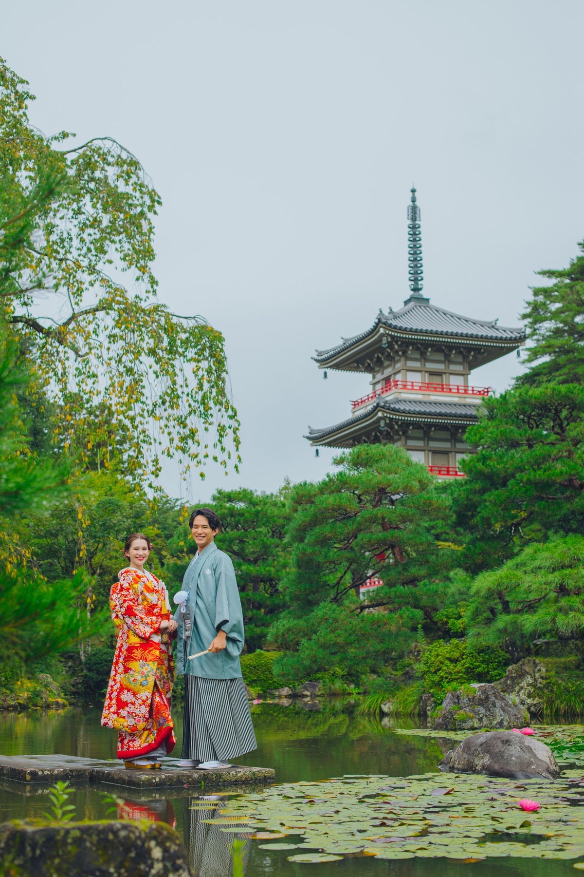 フォトスタジオ　フォトスタジオ 店舗　仙台フォトスタジオ　日本庭園