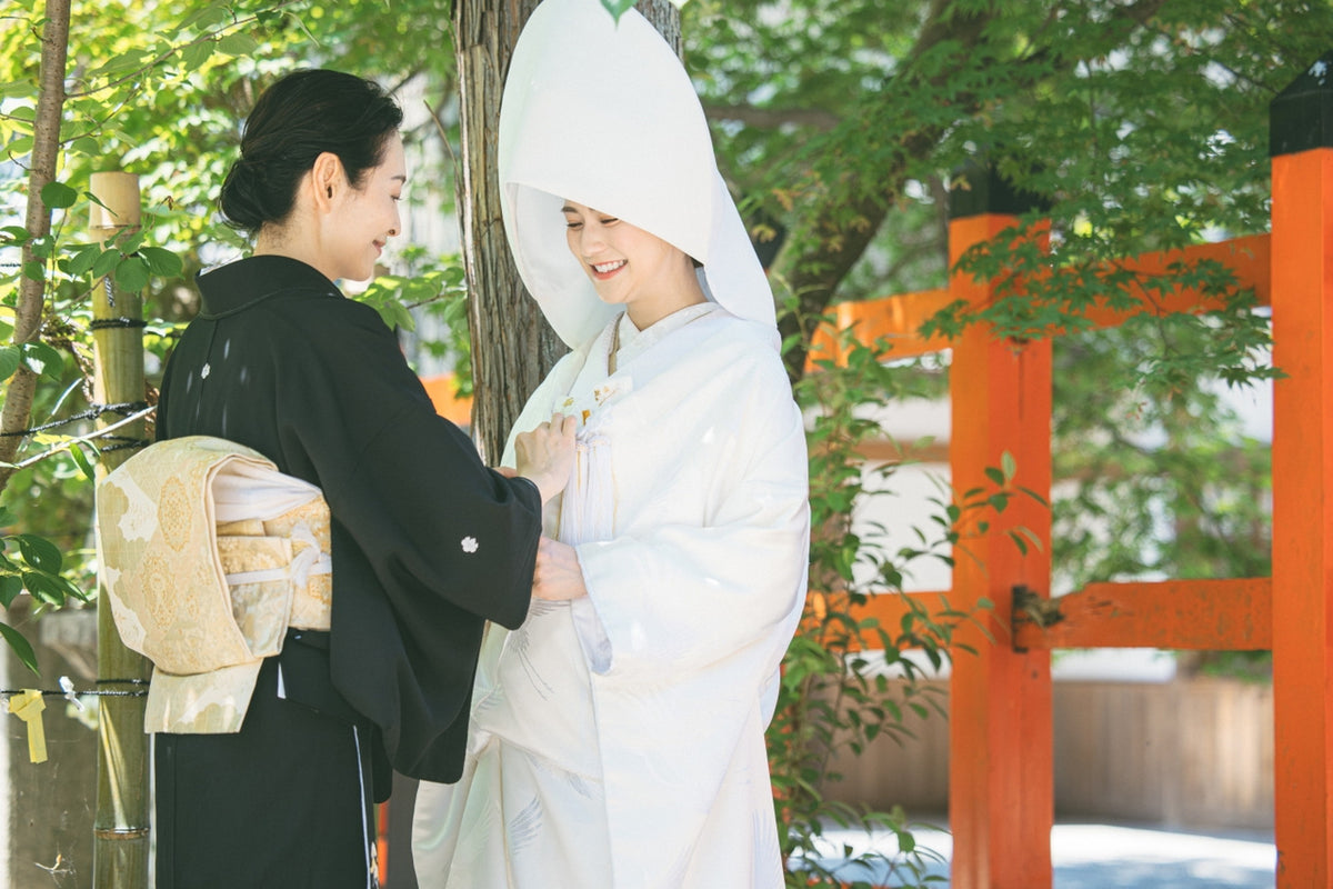 厳かな雰囲気の中、挙式前に気持ちを整えます