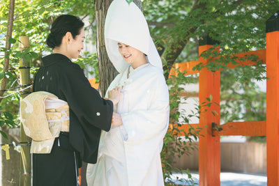 厳かな雰囲気の中、挙式前に気持ちを整えます
