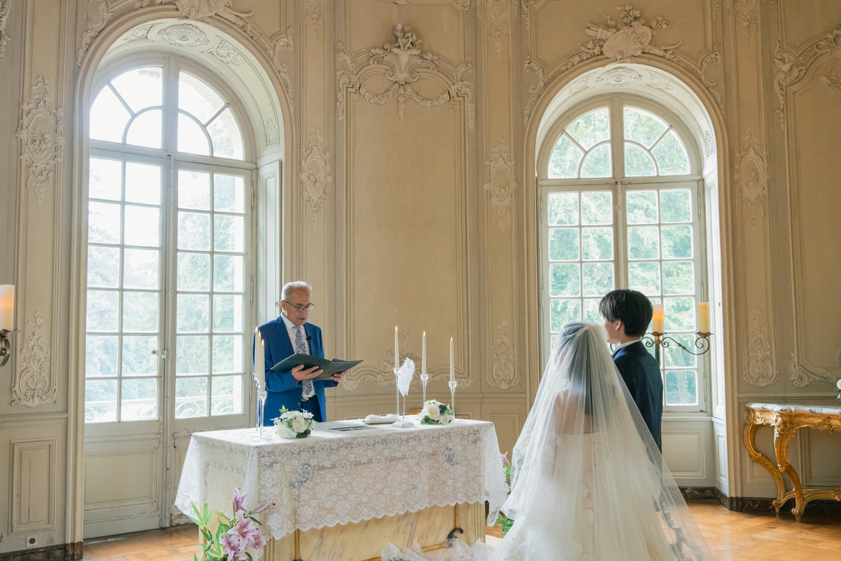 フランス　シャンティイ城　メゾン・ド・シルヴィー館　リアルウェディング　1597180 7月17日14:00式