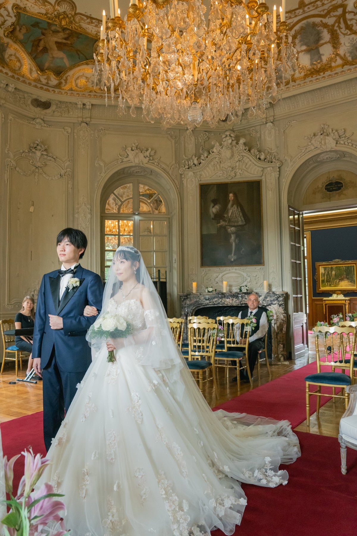 フランス　シャンティイ城　メゾン・ド・シルヴィー館　リアルウェディング　1597180 7月17日14:00式