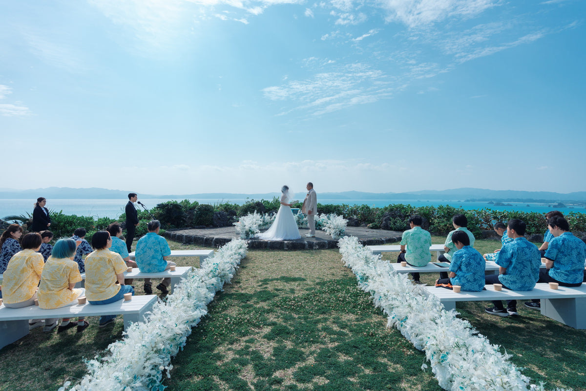 沖縄　古宇利島 空と海の教会 リアルウェディング 1594039　3月28日 9:30式