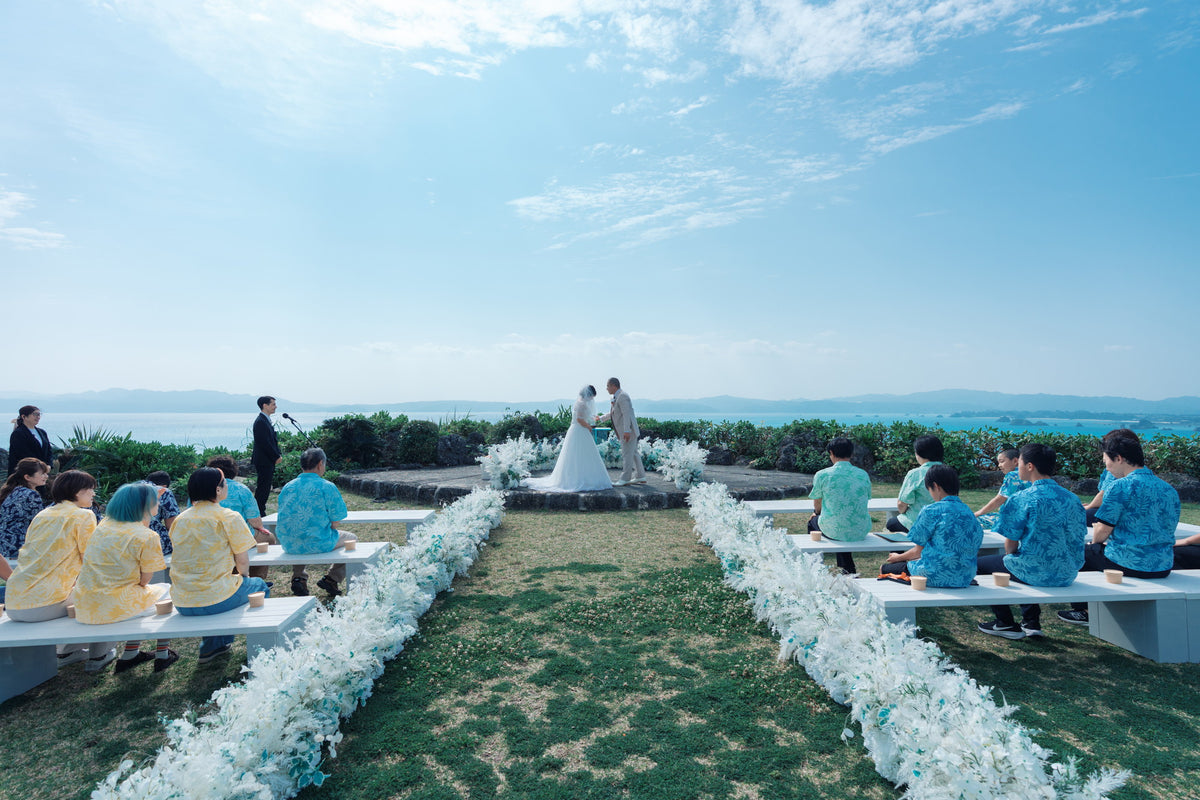 沖縄　古宇利島 空と海の教会 リアルウェディング 1594039　3月28日 9:30式