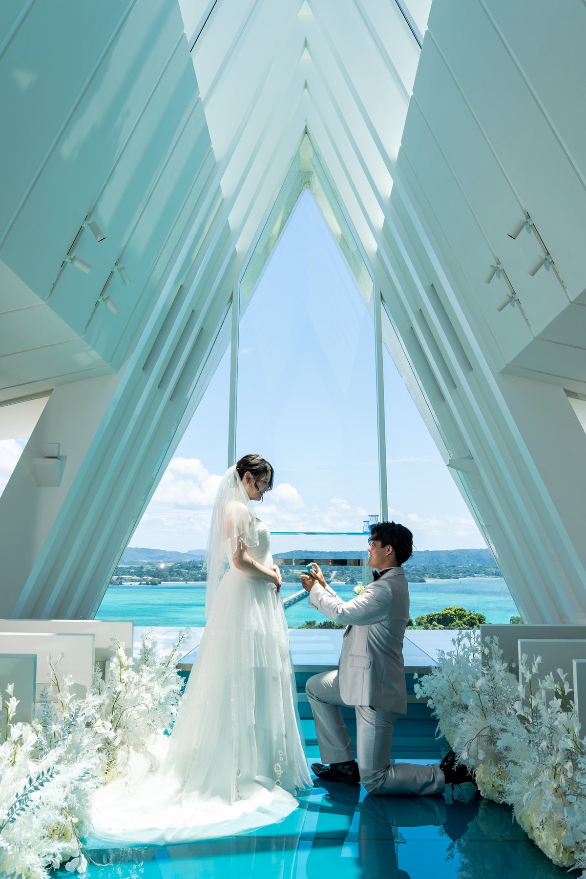 沖縄　古宇利島 空と海の教会 リアルウェディング 1604751　5月26日 12:30式