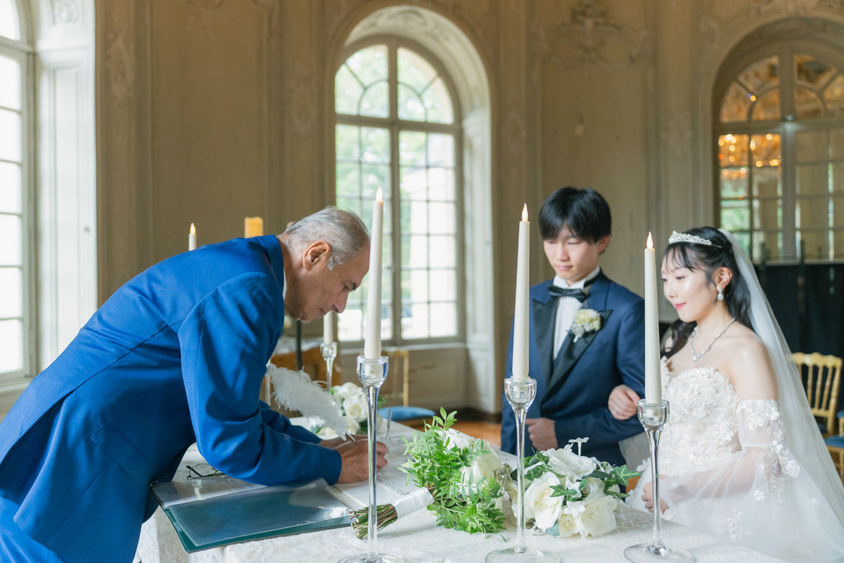 フランス　シャンティイ城　メゾン・ド・シルヴィー館　リアルウェディング　1597180 7月17日14:00式