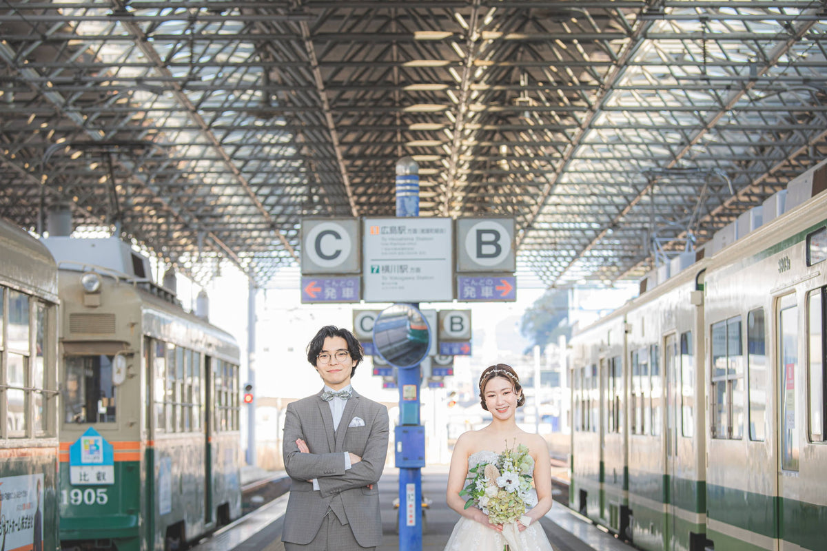 フォトスタジオ　フォトスタジオ 店舗　広島フォトスタジオ　路面電車