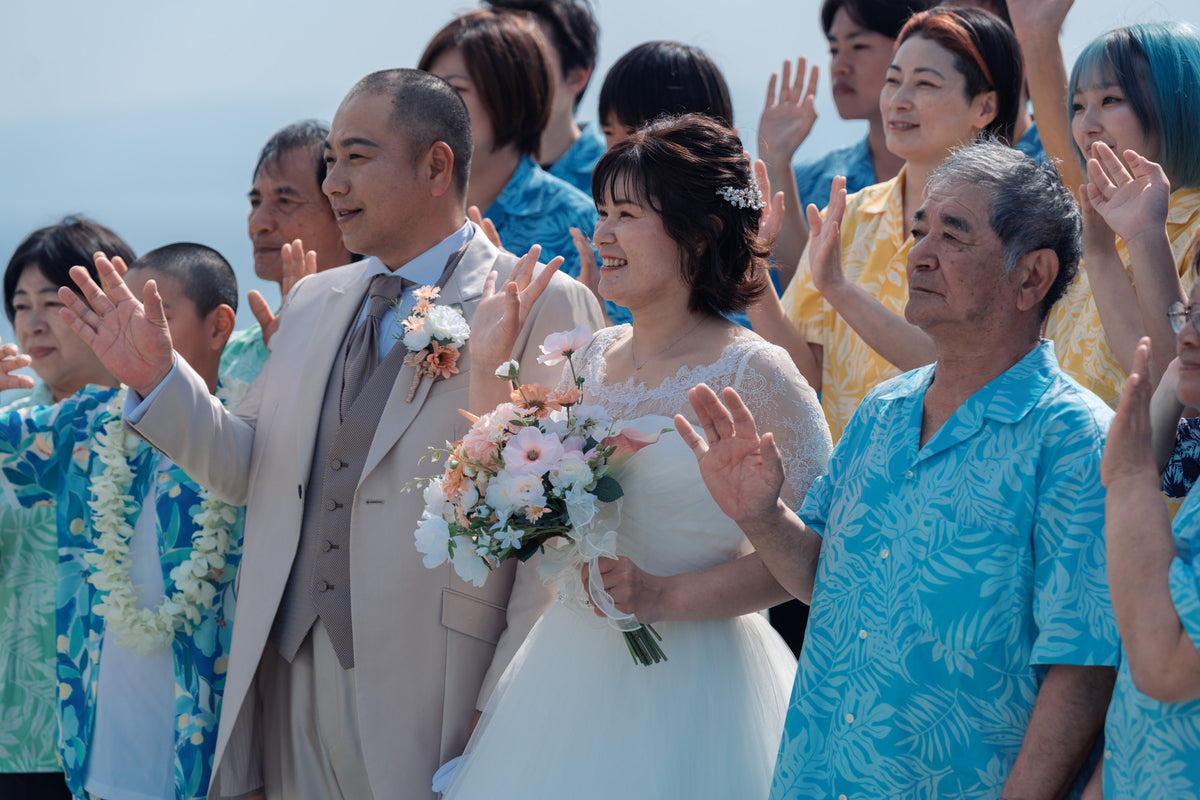 沖縄　古宇利島 空と海の教会 リアルウェディング 1594039　3月28日 9:30式