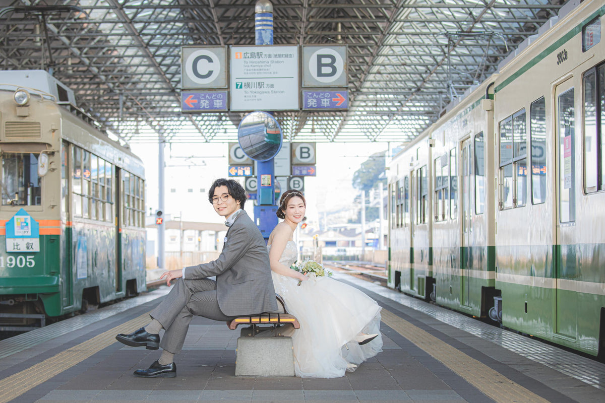 フォトスタジオ　フォトスタジオ 店舗　広島フォトスタジオ　路面電車