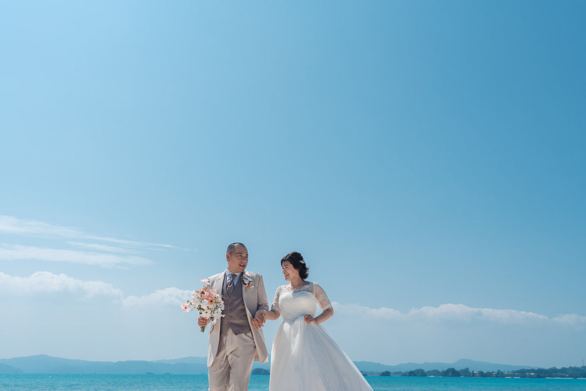 沖縄　古宇利島 空と海の教会 リアルウェディング 1594039　3月28日 9:30式