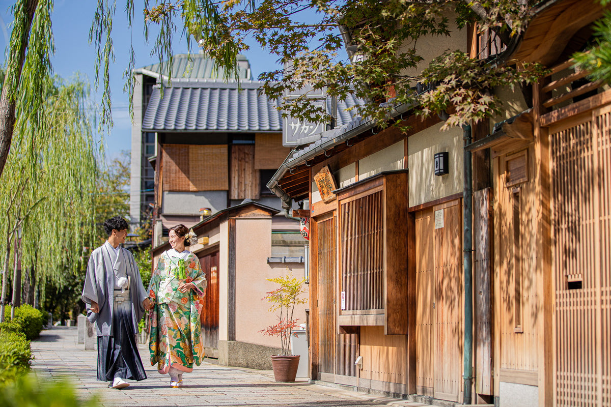 京都の街並みを活かした写真が残せます