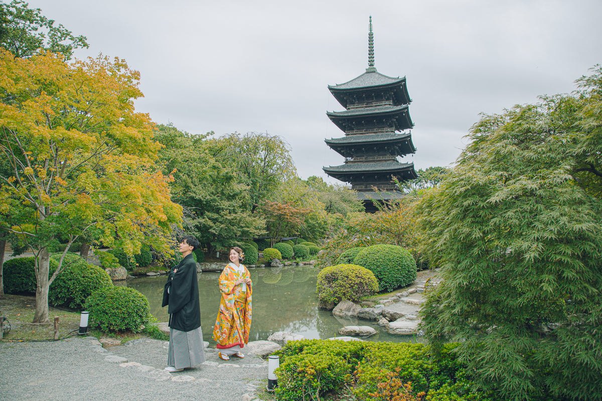庭園を背景にした奥行き感ある写真が残せます