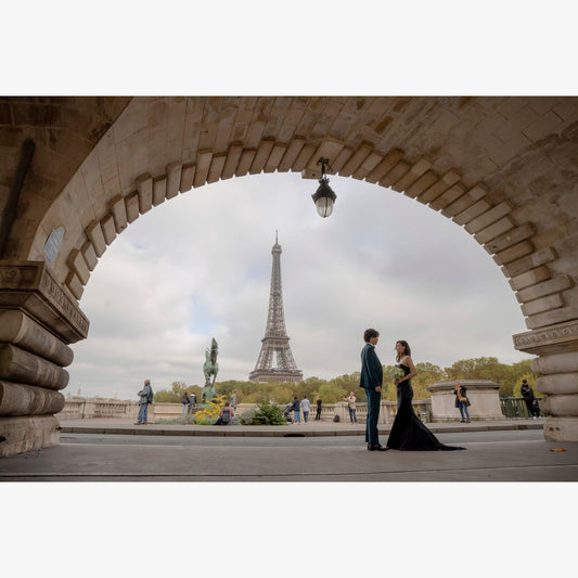 フランス　オプション　フォト　エッフェル塔周辺フォトツアー （ビルアケム橋）