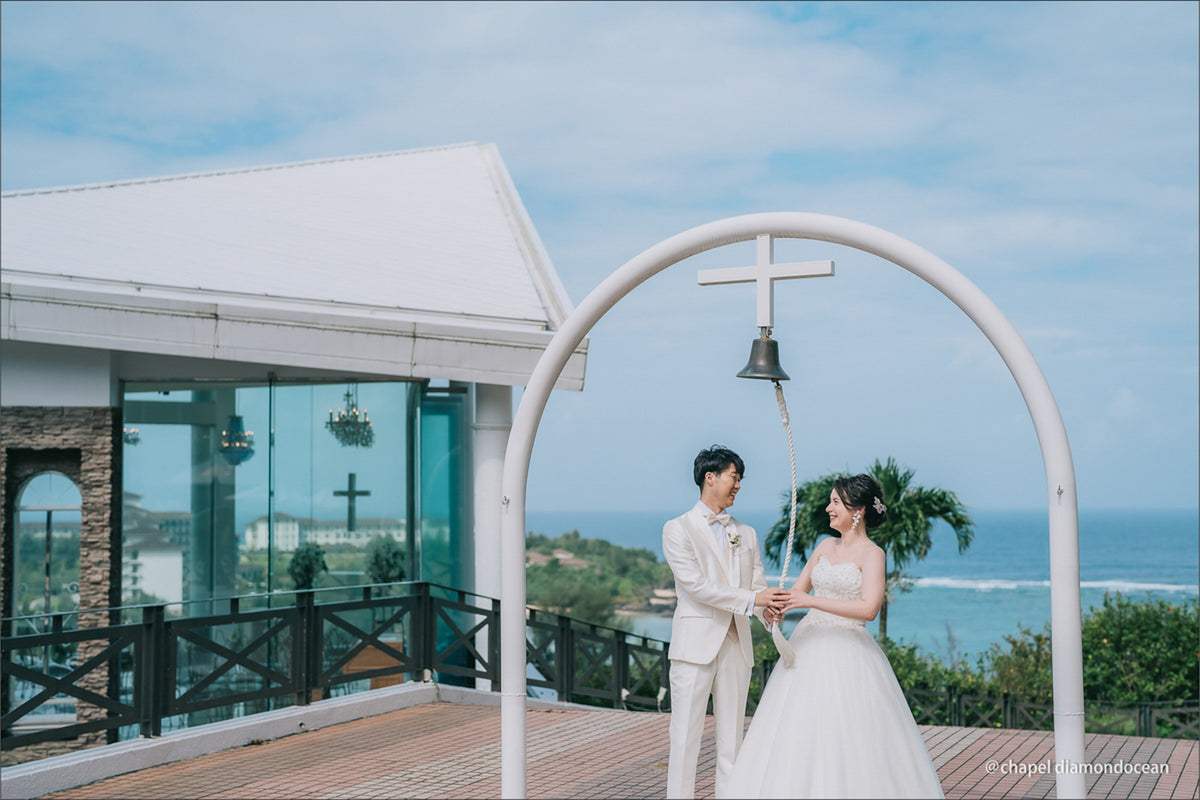 チャペル・ダイアモンドオーシャン※ベルでの撮影はチャペルプランをお申込みの場合のみ撮影可能範囲となります
