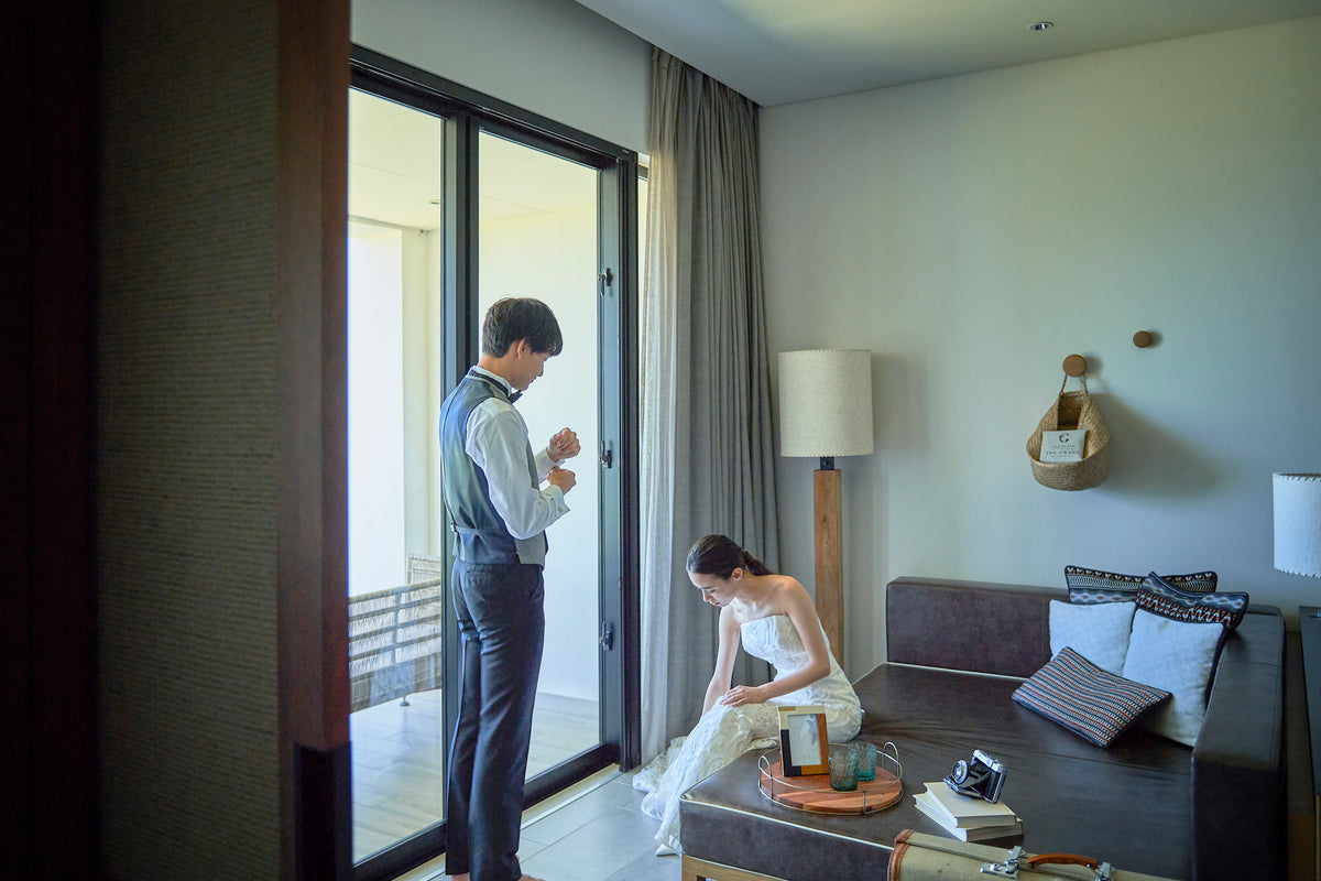 お部屋でのお仕度は多くのカップルに好評を