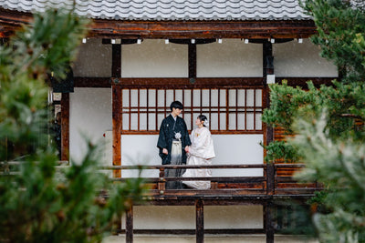 京都らしい風情ある館内での撮影