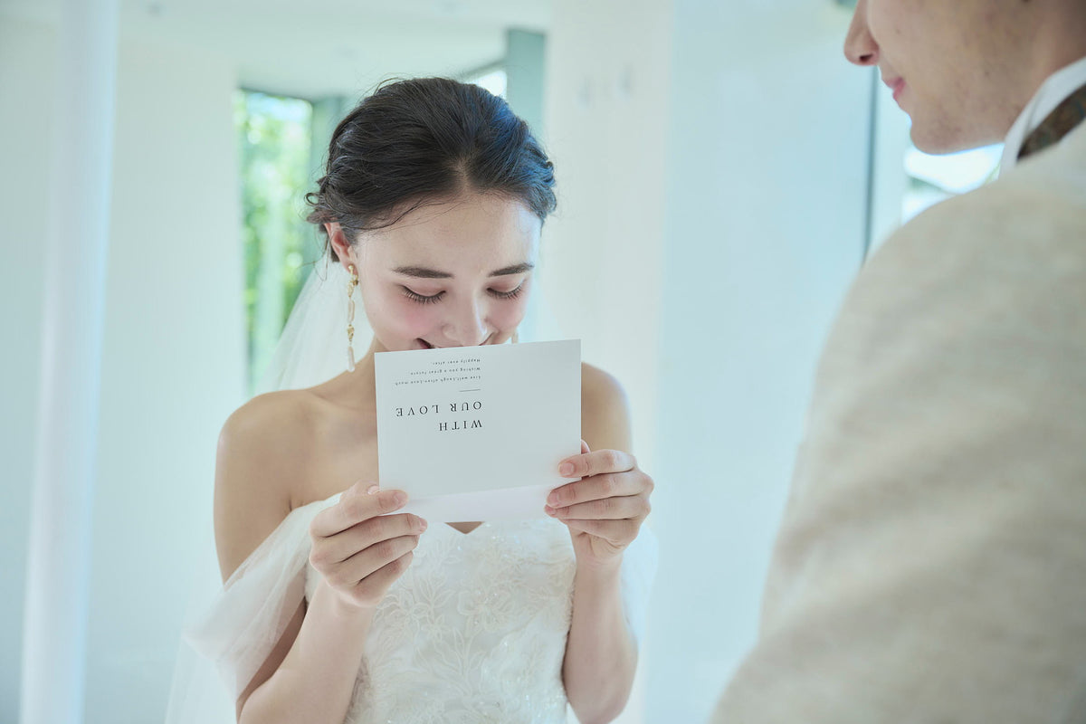 感動のレターセレモニー。普段は伝えられない気持ちをお手紙にまとめて。