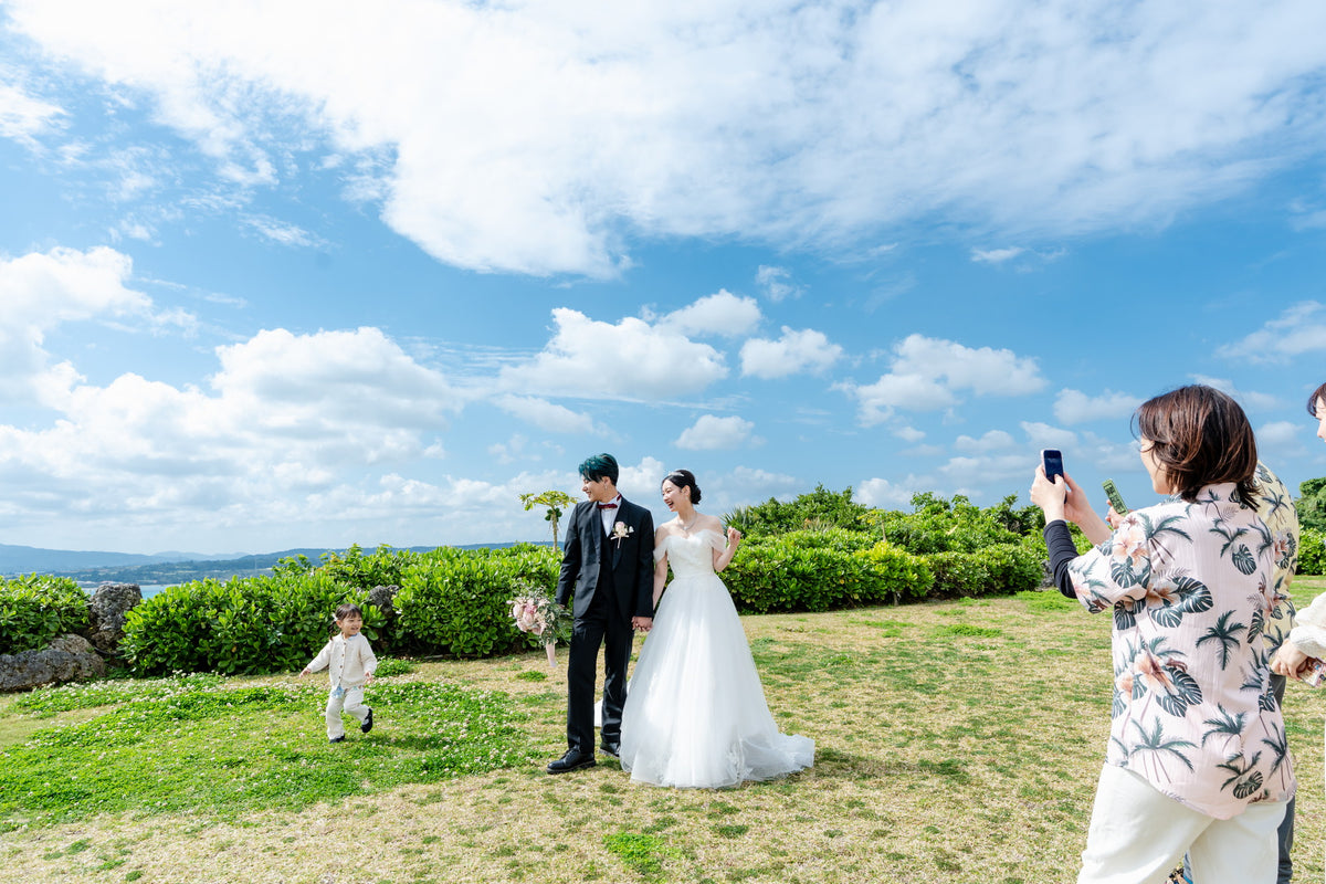 沖縄　古宇利島 空と海の教会 リアルウェディング 1583941　2月22日 10:30式