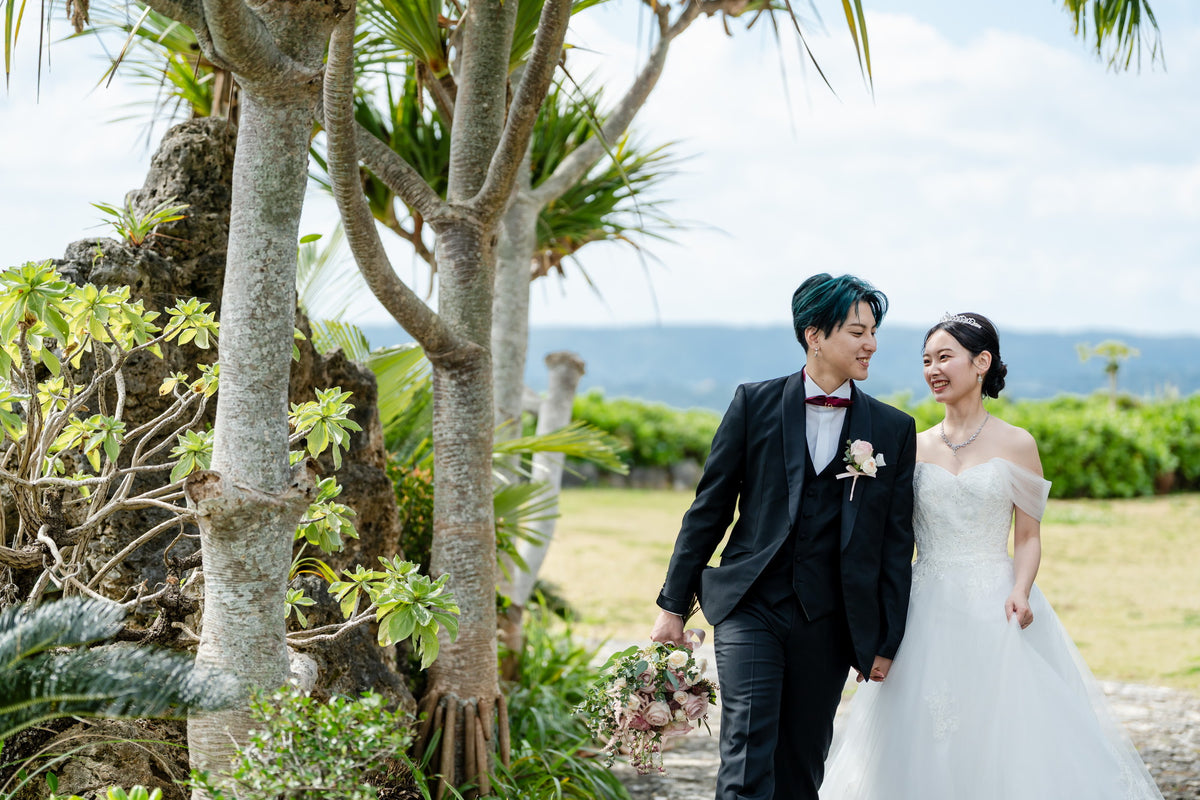 沖縄　古宇利島 空と海の教会 リアルウェディング 1583941　2月22日 10:30式