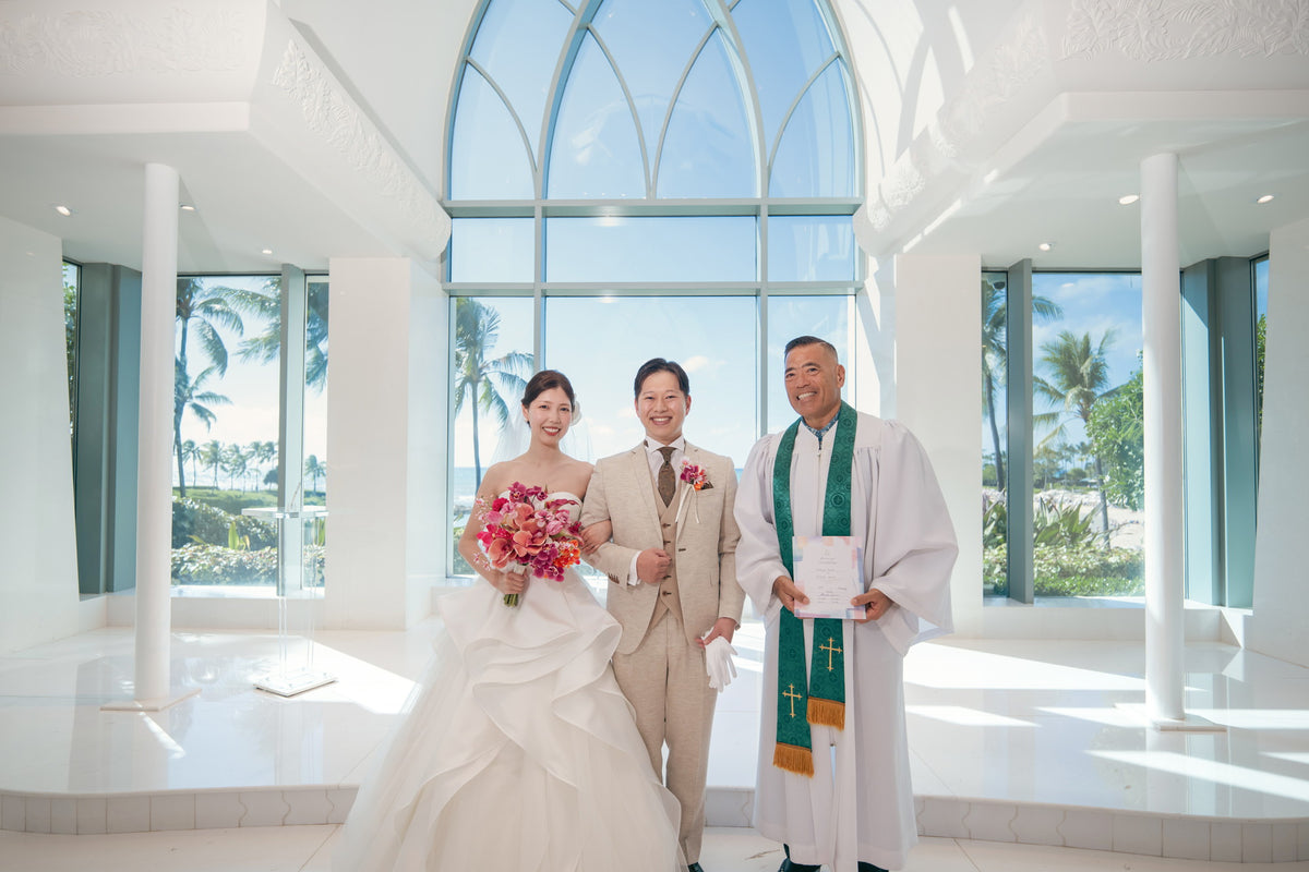 ハワイ　コオリナ・チャペル・プレイス・オブ・ジョイ リアルウェディング   1585349　1月15日14:00式