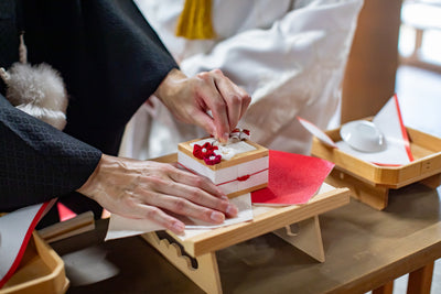 和婚に合わせたリングピロー　※レンタルにてご用意