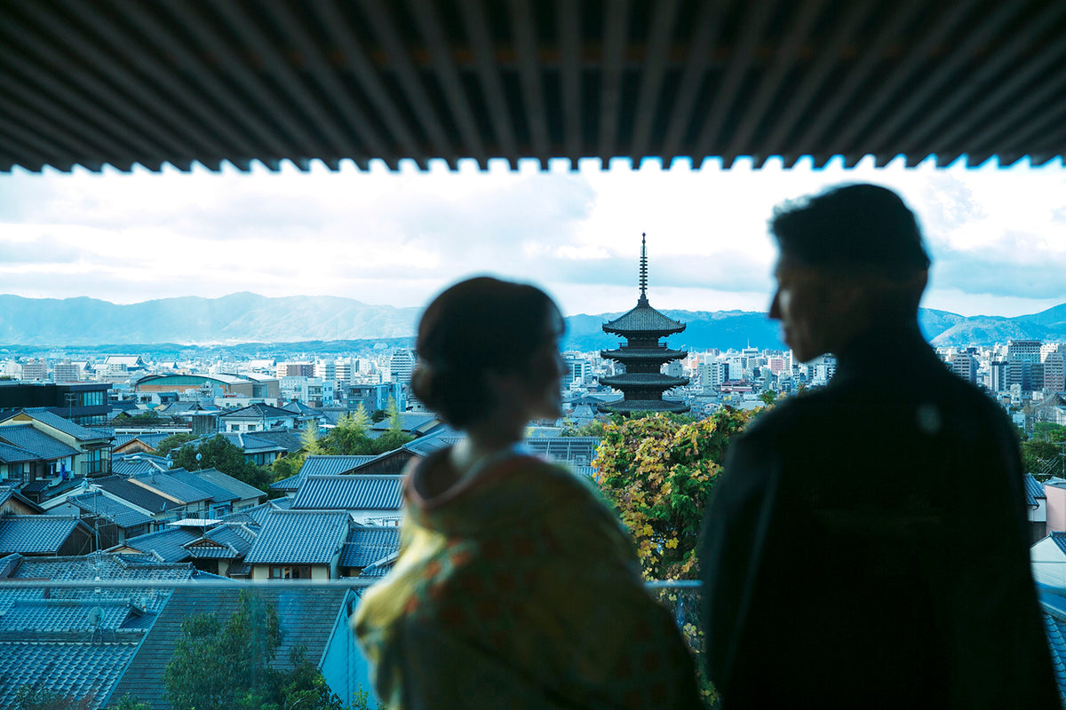 八坂の塔を望む京都らしい立地にある会場