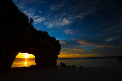 砂山ビーチは夕日の名所としても有名