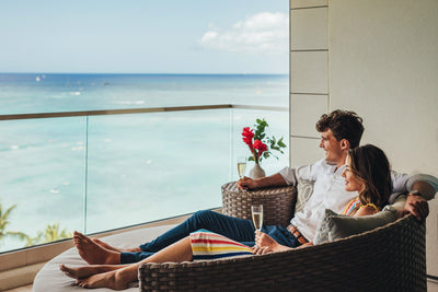 【GuestRoom】ワイキキビーチを眺めながらプライベートラナイでのひとときをお過ごしいただける