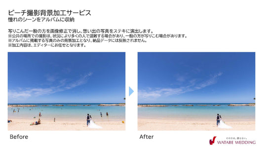ALL オプション フォト その他 ビーチ撮影背景加工サービス