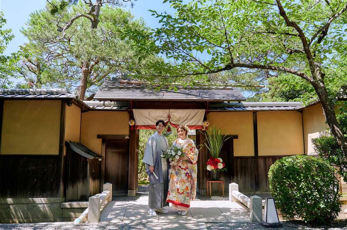 百花熨斗に鶴(着用)