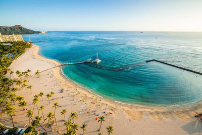 朝昼晩と違った表情を見せてくれる『デューク・カハナモク・ビーチ』全米No.1ビーチにも選ばれたオアフ島有数の有名ビーチ