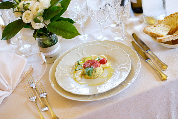 前菜イメージ(季節の野菜とチーズのフラン 季節の素材によりメニューが変わります)