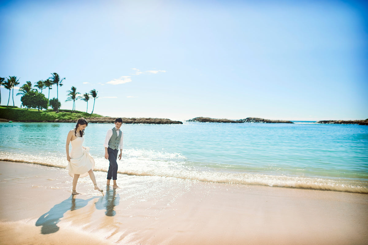 ここまでキレイなビーチでの写真撮影は一生の想い出になることでしょう